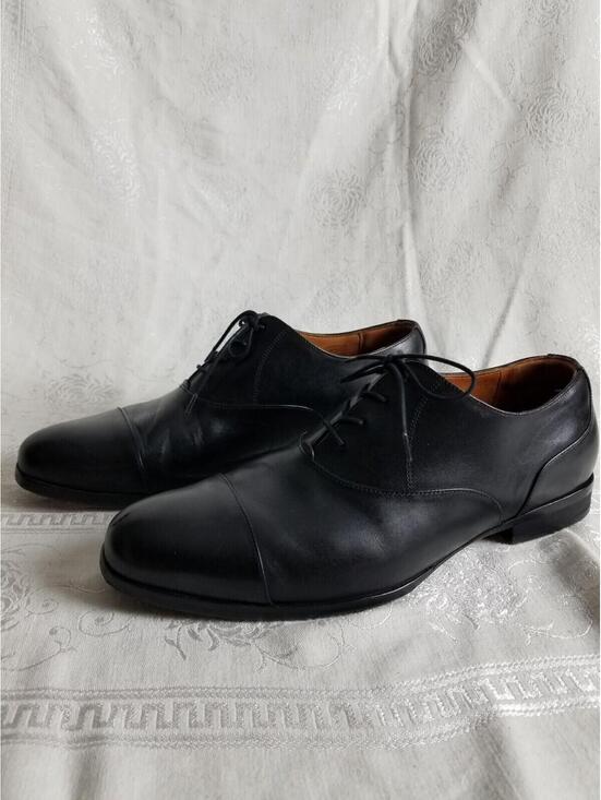 Wolf & Shepherd Black Leather Oxfords Derbys Mens 12.5 Cap Toe Dress Shoes main image 11